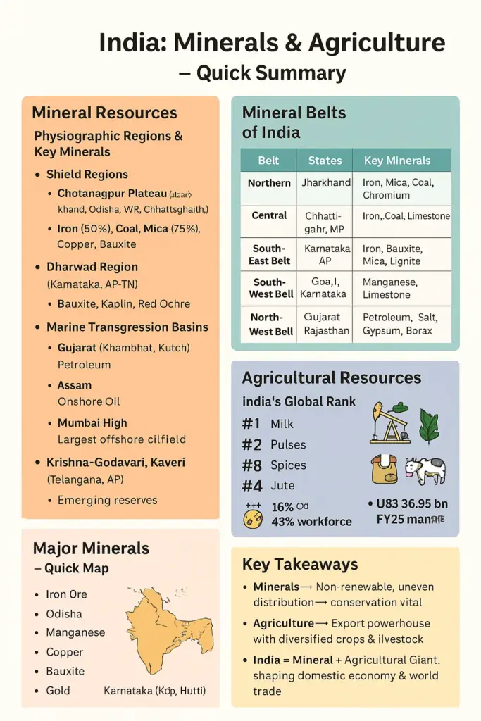India’s Mineral Wealth & Agricultural Power
