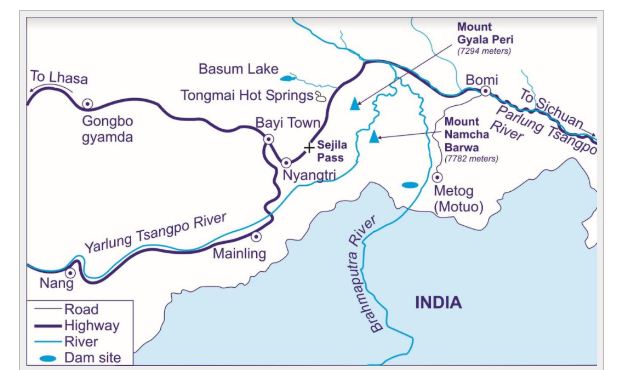 The "Great Bend" & Medog County 1 china mega