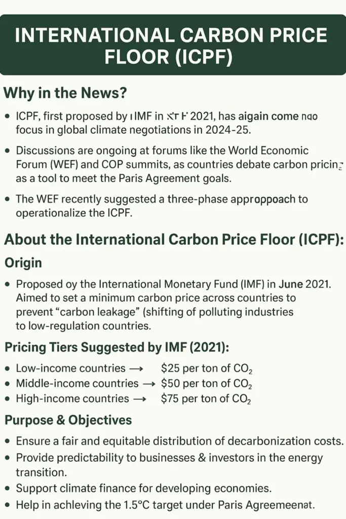 International Carbon Price Floor (ICPF)