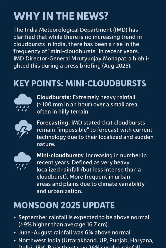 Mini-cloudbursts
